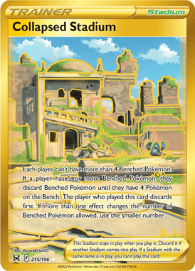 Lost Origin - 215/196 - Collapsed Stadium (Gold) - LuiopZondag.nl
