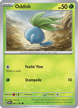 Obsidian Flames - 001/197 - Oddish - Pokemon kaarten Kopen - LuiopZondag TCG Store Assen