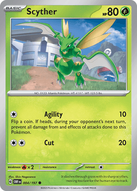 Obsidian Flames - 004/197 - Scyther - Pokemon kaarten Kopen - LuiopZondag TCG Store Assen