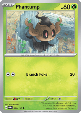 Obsidian Flames - 011/197 - Phantump - Pokemon kaarten Kopen - LuiopZondag TCG Store Assen