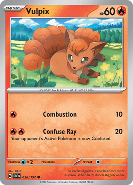 Obsidian Flames - 028/197 - Vulpix - Pokemon kaarten Kopen - LuiopZondag TCG Store Assen