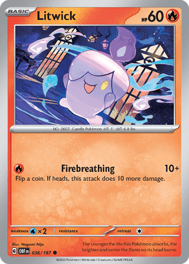 Obsidian Flames - 036/197 - Litwick - Pokemon kaarten Kopen - LuiopZondag TCG Store Assen