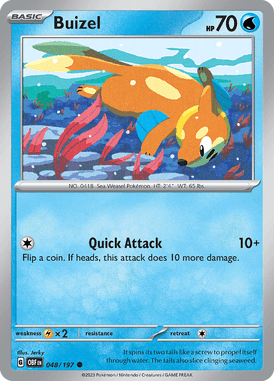 Obsidian Flames - 048/197 - Buizel - Pokemon kaarten Kopen - LuiopZondag TCG Store Assen