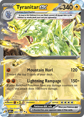 Obsidian Flames - 066/197 - Tyranitar ex - Pokemon kaarten Kopen - LuiopZondag TCG Store Assen
