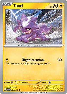 Obsidian Flames - 071/197 - Toxel - Pokemon kaarten Kopen - LuiopZondag TCG Store Assen