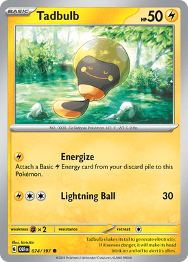 Obsidian Flames - 074/197 - Tadbulb - Pokemon kaarten Kopen - LuiopZondag TCG Store Assen