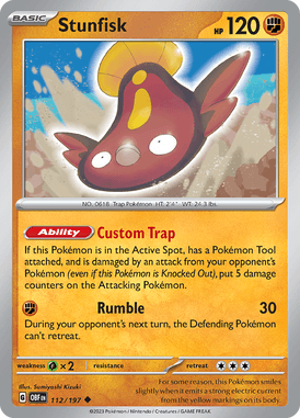 Obsidian Flames - 112/197 - Stunfisk - Pokemon kaarten Kopen - LuiopZondag TCG Store Assen