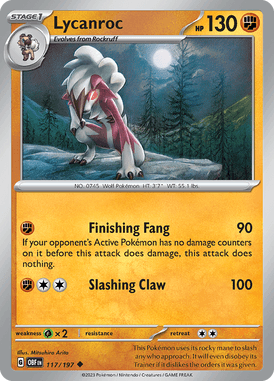 Obsidian Flames - 117/197 - Lycanroc - Pokemon kaarten Kopen - LuiopZondag TCG Store Assen