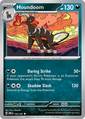 Obsidian Flames - 133/197 - Houndoom
 - Pokemon kaarten Kopen - LuiopZondag TCG Store Assen