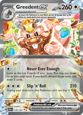 Obsidian Flames - 179/197 - Greedent ex - Pokemon kaarten Kopen - LuiopZondag TCG Store Assen