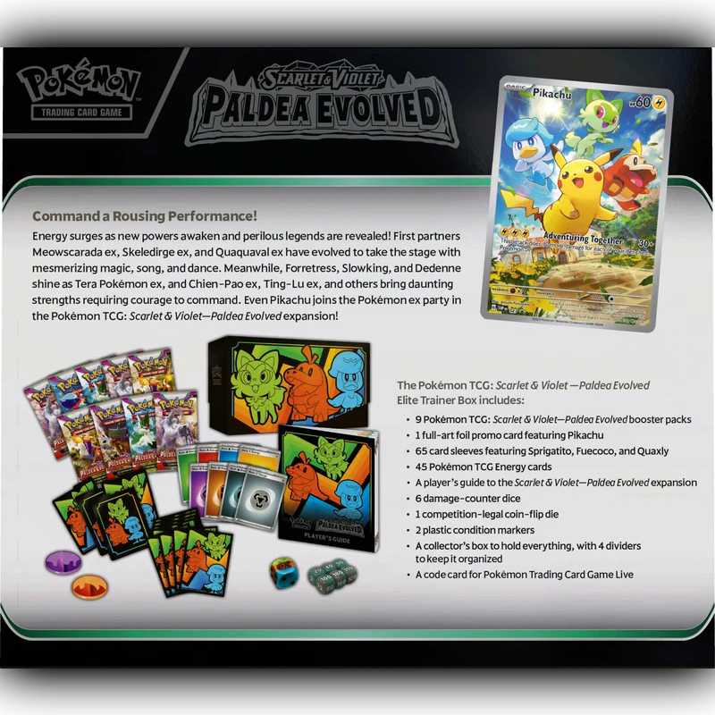 Paldea Evolved Elite Trainer Box achterkant