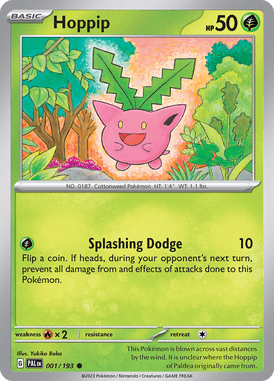 Paldea Evolved - 001/193 - Hoppip - Pokemon kaarten Kopen - LuiopZondag TCG Store Assen