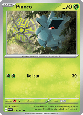 Paldea Evolved - 004/193 - Pineco - Pokemon kaarten Kopen - LuiopZondag TCG Store Assen