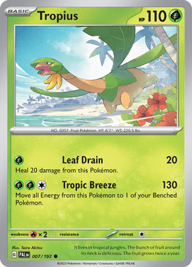 Paldea Evolved - 007/193 - Tropius - Pokemon kaarten Kopen - LuiopZondag TCG Store Assen