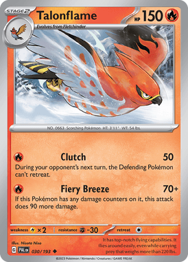 Paldea Evolved - 030/193 - Talonflame - Pokemon kaarten Kopen - LuiopZondag TCG Store Assen