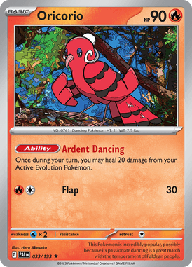 Paldea Evolved - 033/193 - Oricorio - Pokemon kaarten Kopen - LuiopZondag TCG Store Assen