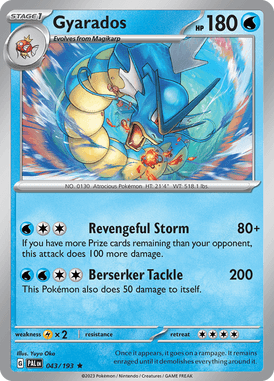 Paldea Evolved - 043/193 - Gyarados - Pokemon kaarten Kopen - LuiopZondag TCG Store Assen