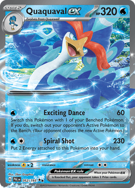 Paldea Evolved - 052/193 - Quaquaval  - Pokemon kaarten Kopen - LuiopZondag TCG Store Assenex