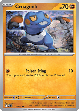 Paldea Evolved - 114/193 - Croagunk - Pokemon kaarten Kopen - LuiopZondag TCG Store Assen