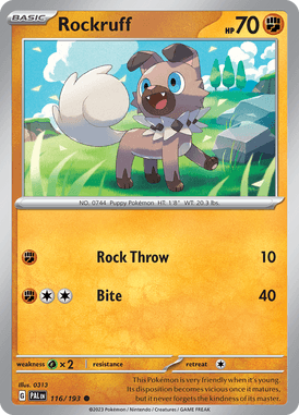 Paldea Evolved - 116/193 - Rockruff - Pokemon kaarten Kopen - LuiopZondag TCG Store Assen