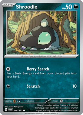Paldea Evolved - 144/193 - Shroodle - Pokemon kaarten Kopen - LuiopZondag TCG Store Assen