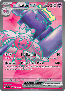 Paldea Evolved - 240/193 - Tinkaton ex - Pokemon kaarten Kopen - LuiopZondag TCG Store Assen
