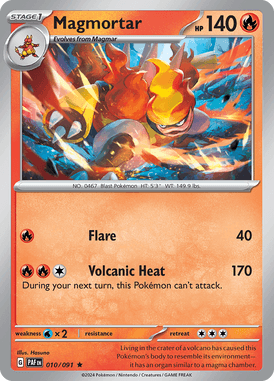 Paldean Fates - 010/091 - Magmortar - Losse Pokemon kaarten Kopen - LuiopZondag TCG Store Assen