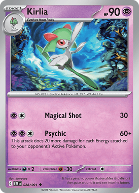 Paldean Fates - 028/091 - Kirlia - Losse Pokemon kaarten Kopen - LuiopZondag TCG Store Assen