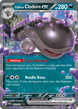 Paldean Fates - 059/091 - Paldean Clodsire ex - Losse Pokemon kaarten Kopen - LuiopZondag TCG Store Assen
