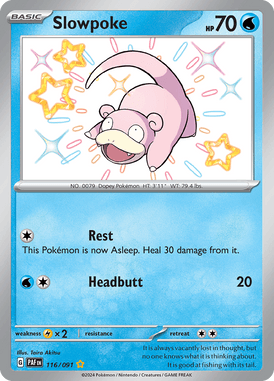 Paldean Fates - 116/091 - Slowpoke - Shiny Pokemon kaarten Kopen - LuiopZondag TCG Store Assen