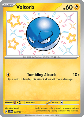 Paldean Fates - 133/091 - Voltorb - Shiny Pokemon kaarten Kopen - LuiopZondag TCG Store Assen