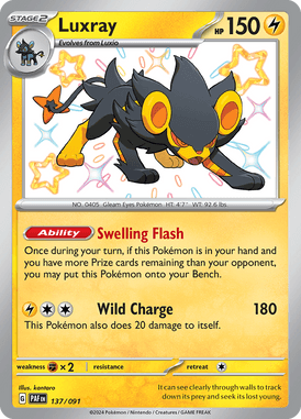Paldean Fates - 137/091 - Luxray - Shiny Pokemon kaarten Kopen - LuiopZondag TCG Store Assen
