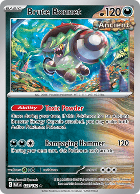 Paradox Rift - 123/182 - Brute Bonnet - Pokemon kaarten Kopen - LuiopZondag TCG Store Assen