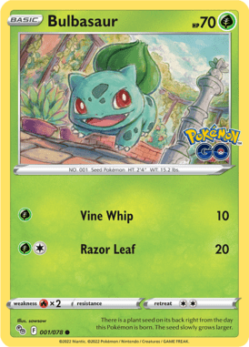 Pokémon GO - 001/078 - Bulbasaur - LuiopZondag.nl