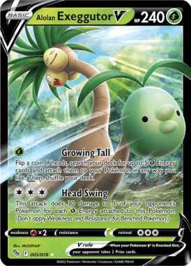 Pokémon GO - 005/078 - Alolan Exeggutor V - LuiopZondag.nl