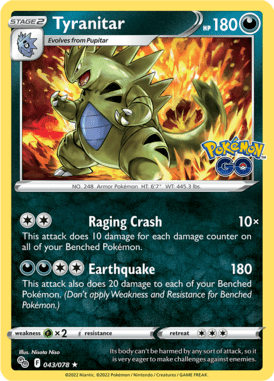 Pokémon GO - 043/078 - Tyranitar - LuiopZondag.nl