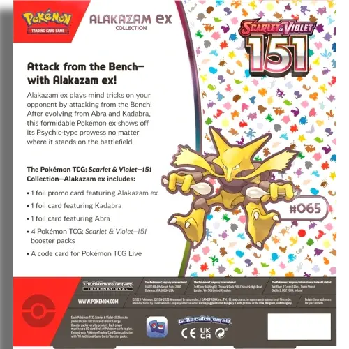 Pokemon 151 Alakazam ex Collection