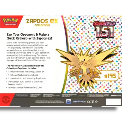 Pokemon 151 Zapdos EX Collection