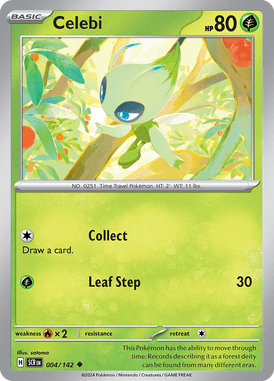 Stellar Crown - 004/142 - Celebi - Losse Pokemon Kopen - LuiopZondag TCG Store