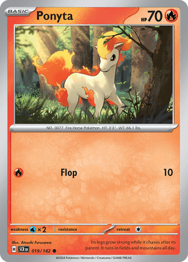 Stellar Crown - 019/142 - Ponyta - Losse Pokemon Kopen - LuiopZondag TCG Store