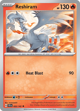 Stellar Crown - 022/142 - Reshiram - Losse Pokemon Kopen - LuiopZondag TCG Store