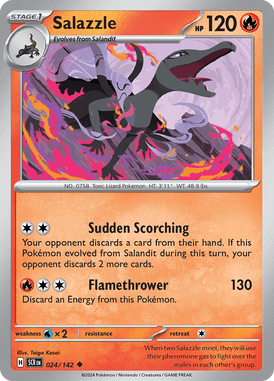 Stellar Crown - 024/142 - Salazzle - Losse Pokemon Kopen - LuiopZondag TCG Store