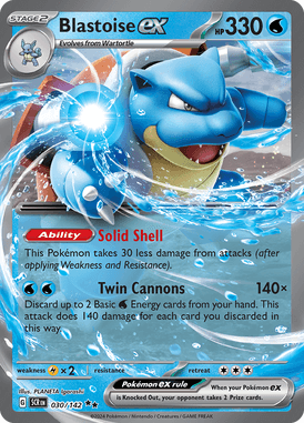 Stellar Crown - 030/142 - Blastoise ex - Losse Pokemon Kopen - LuiopZondag TCG Store