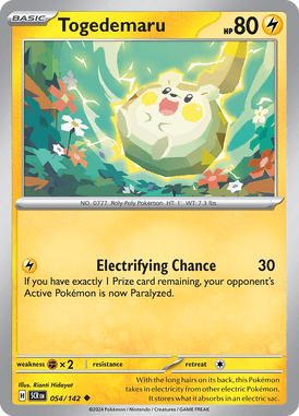 Stellar Crown - 054/142 - Togedemaru - Losse Pokemon Kopen - LuiopZondag TCG Store