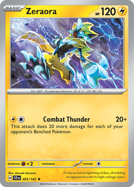 Stellar Crown - 055/142 - Zeraora - Losse Pokemon Kopen - LuiopZondag TCG Store