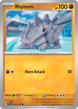 Stellar Crown - 074/142 - Rhyhorn - Losse Pokemon Kopen - LuiopZondag TCG Store