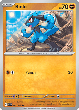 Stellar Crown - 081/142 - Riolu - Losse Pokemon Kopen - LuiopZondag TCG Store