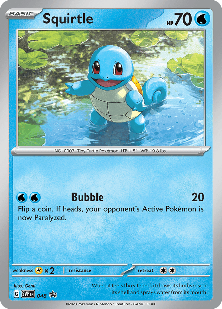 Squirtle (SVP 048) SV Black Star Promos - luiopzondag.nl