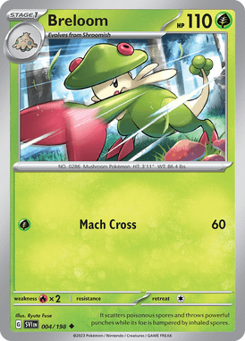 Scarlet & Violet - 004/198 - Breloom - Pokemon kaarten Kopen - LuiopZondag TCG Store Assen