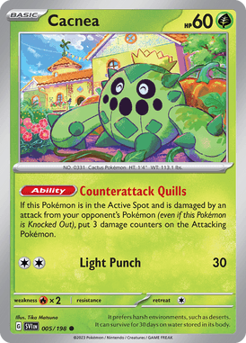 Scarlet & Violet - 005/198 - Cacnea - Pokemon kaarten Kopen - LuiopZondag TCG Store Assen